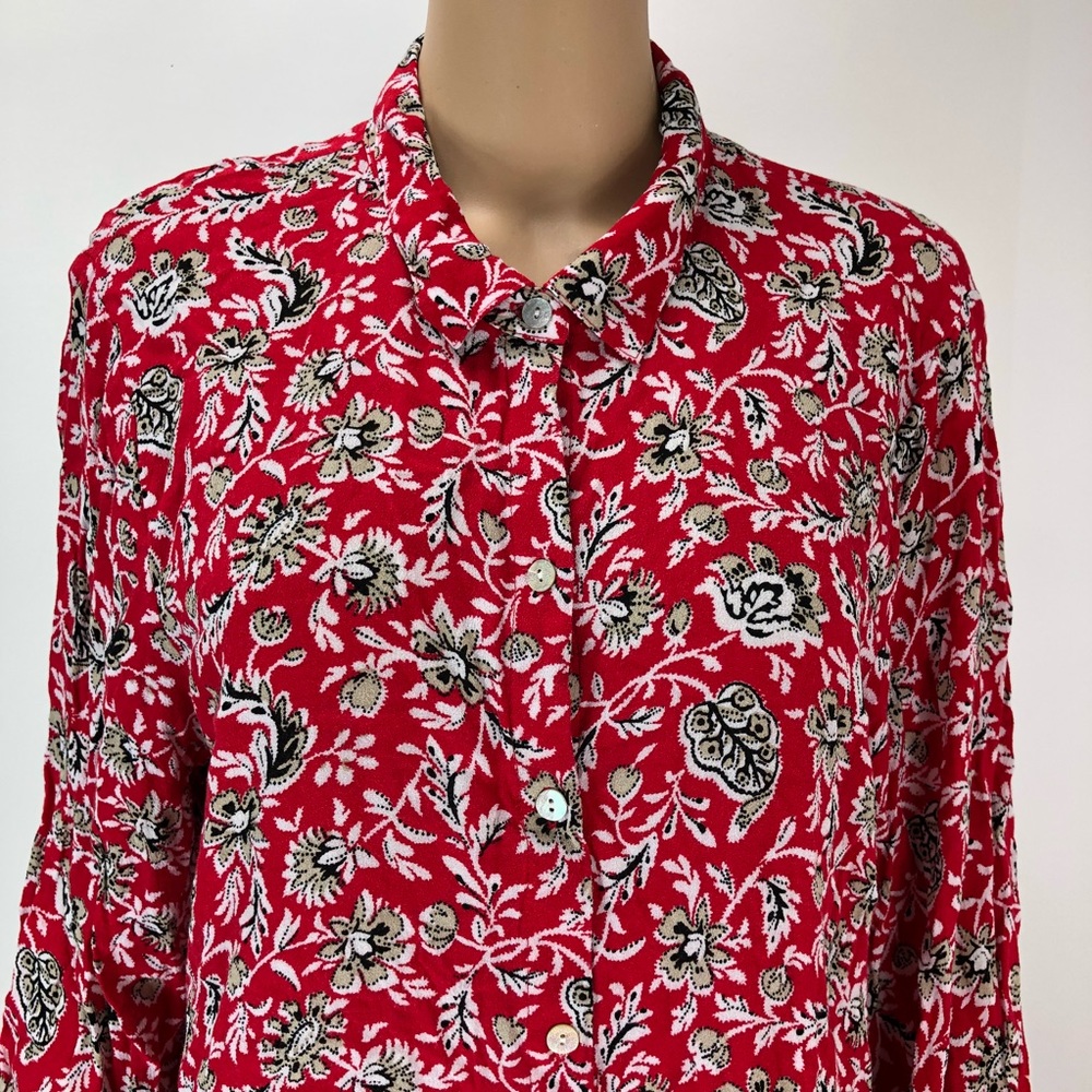 J. Jill pink long sleeve with collar XL (#25) - Picture 2 of 8